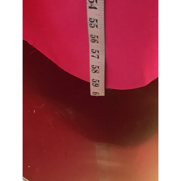 FORMAL SZ 12 L Hot Pink Sweetheart Bustier Satin Lace Up Mermaid Maxi Dress 0B12 - Picture 3 of 7